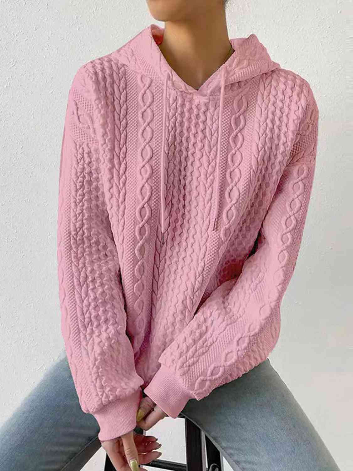 Davina Drawstring Long Sleeve Hoodie