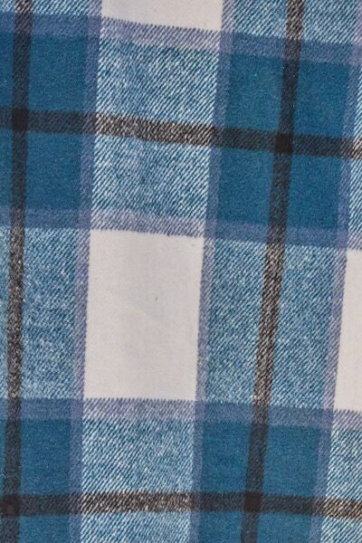 Shiloh Plaid Button Up Lapel Collar Coat