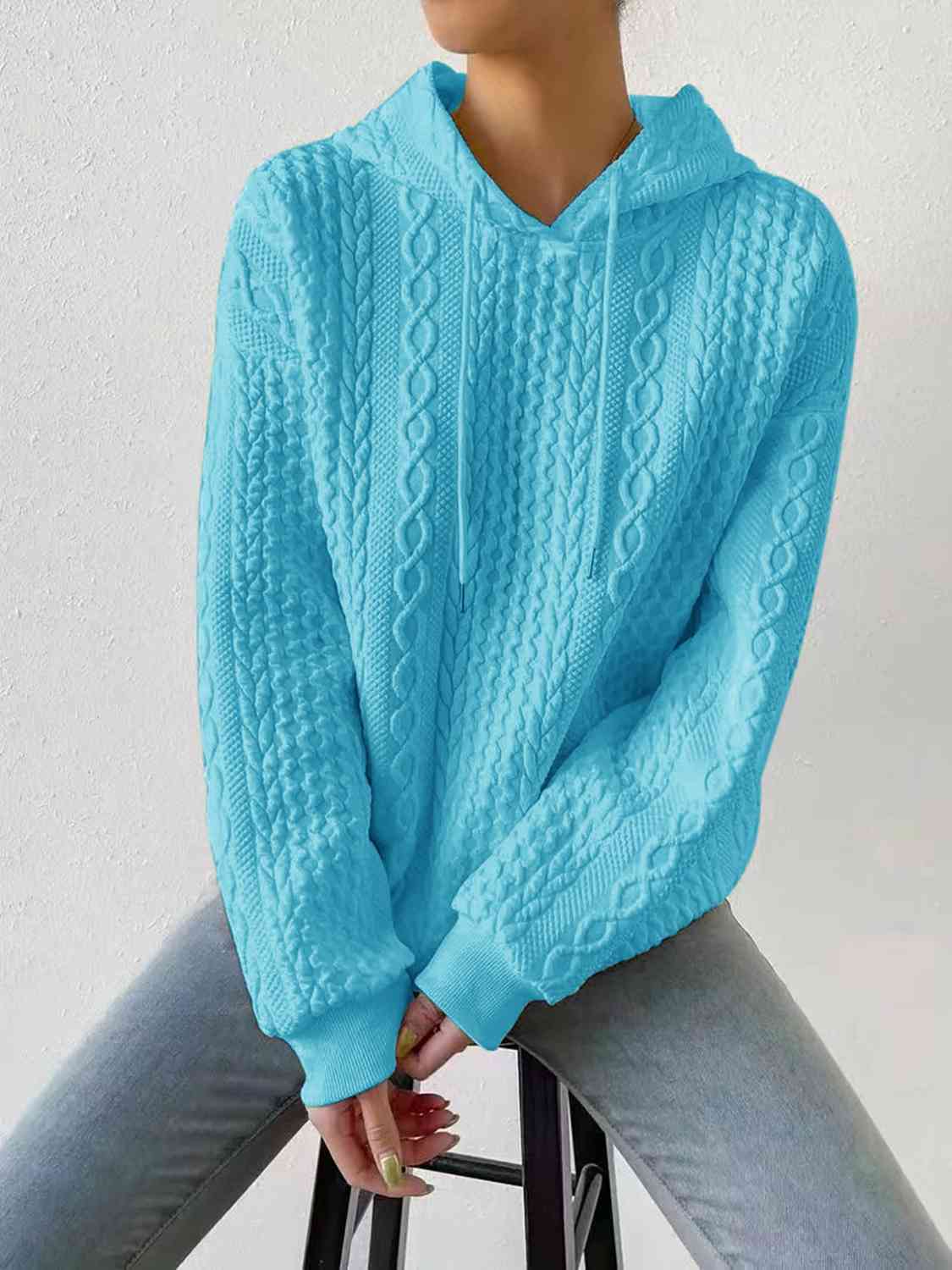 Davina Drawstring Long Sleeve Hoodie