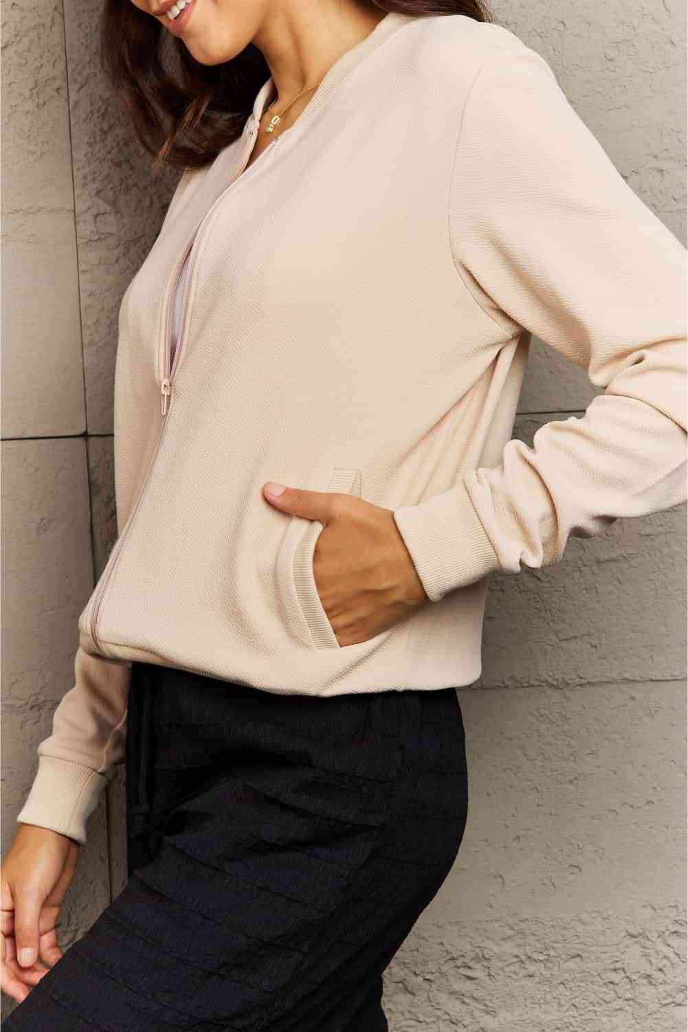 Claire Plaid Round Neck Long Sleeve Jacket