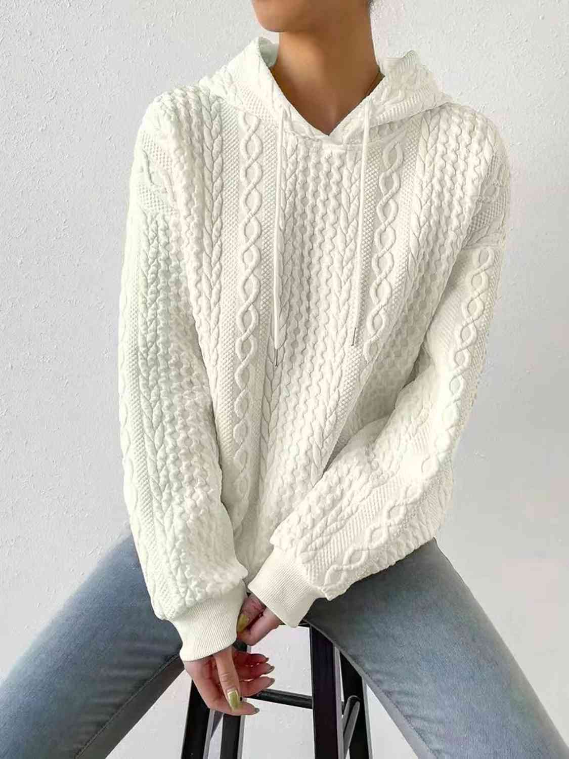 Davina Drawstring Long Sleeve Hoodie