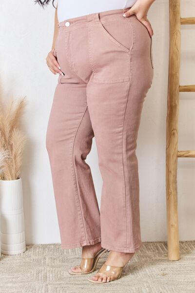 RISEN  High Rise Ankle Flare Jeans