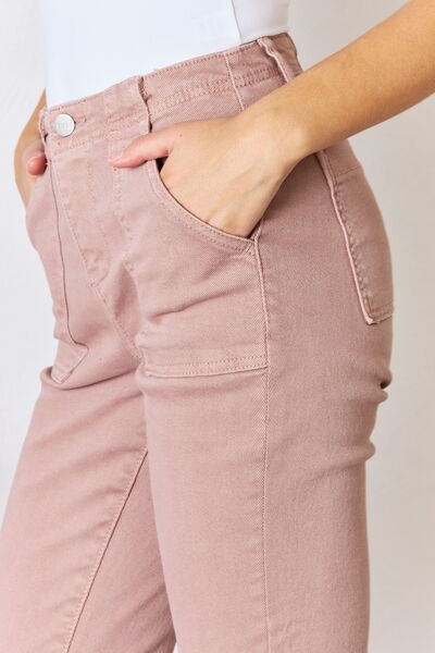 RISEN  High Rise Ankle Flare Jeans