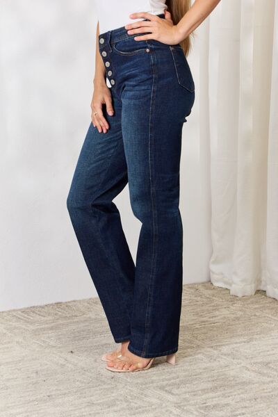 Judy Blue  Button-Fly Straight Jeans