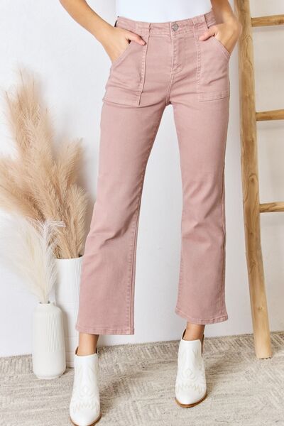 RISEN  High Rise Ankle Flare Jeans