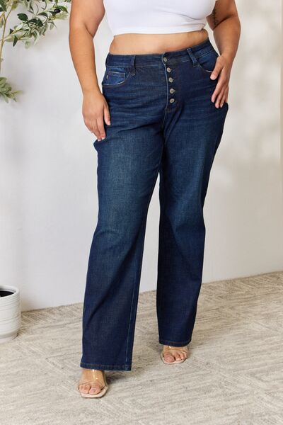 Judy Blue  Button-Fly Straight Jeans